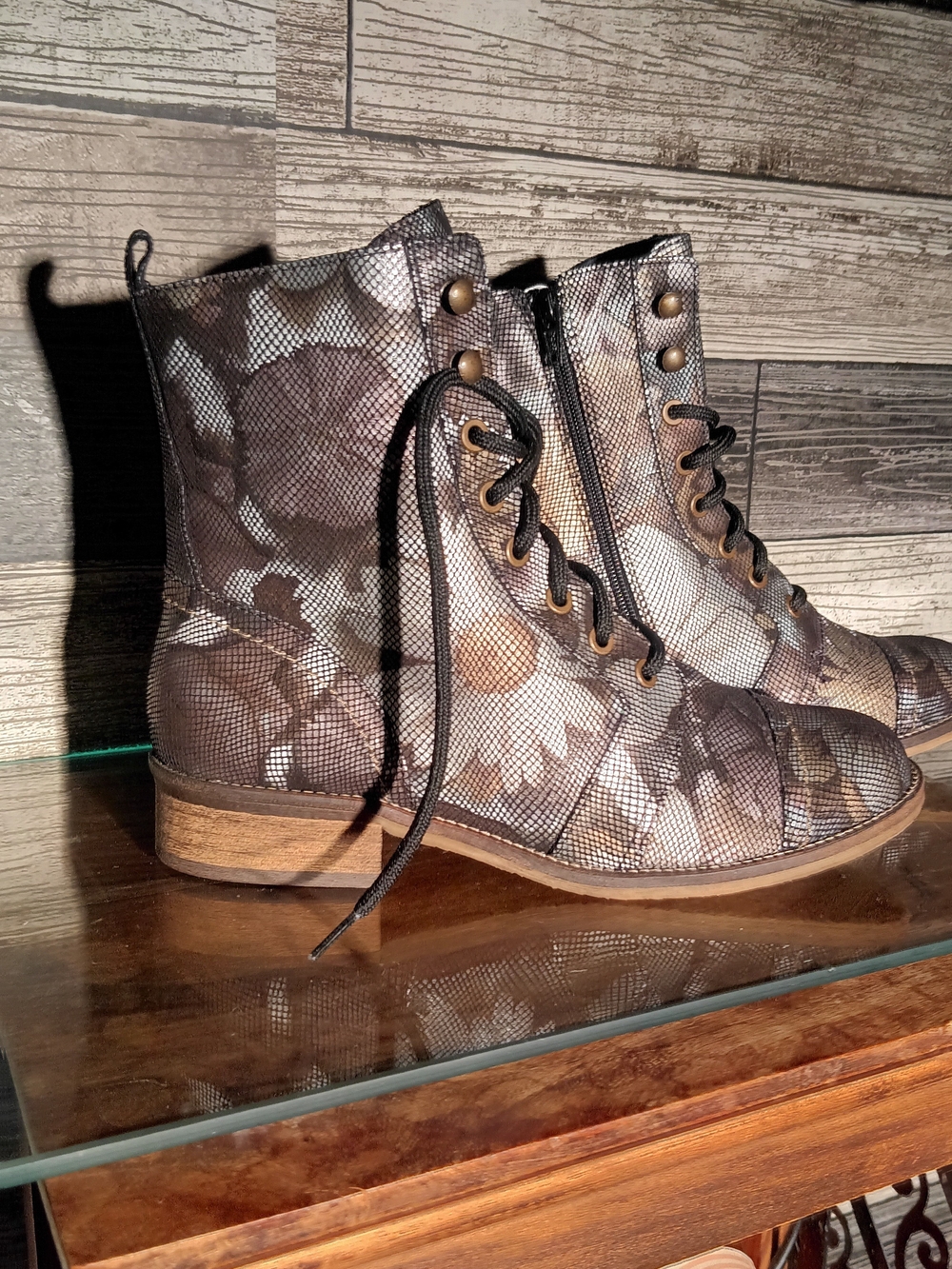 Unity In Diversity Genuine Italian Leather Combat Boots